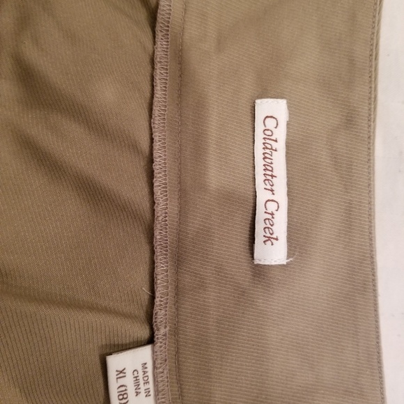 Coldwater Creek tan skirt. Zipper on side. Band wa - Picture 2 of 2
